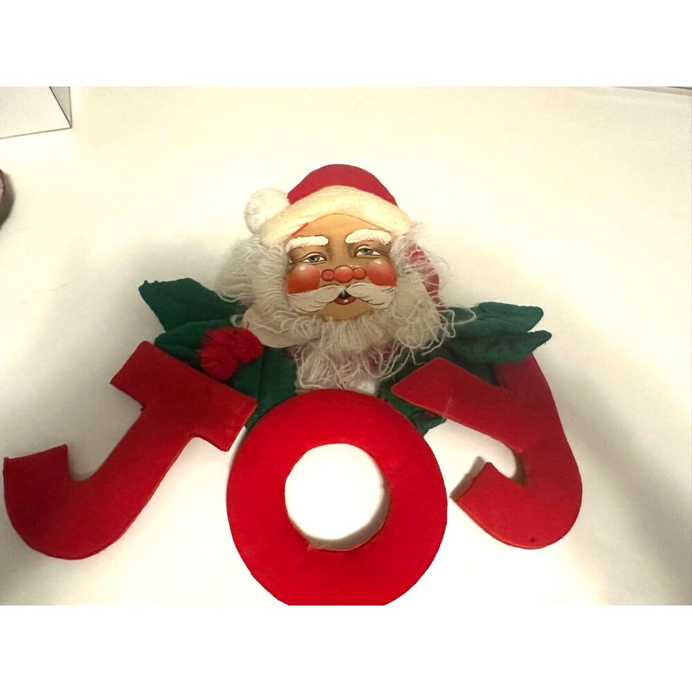 Vintage Christmas Santa Joy Wall Hanging Decoration